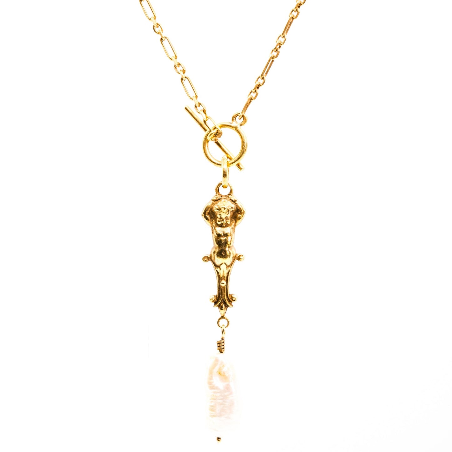 Baroque Cherub Necklace with Freshwater Pearl