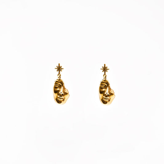 Broken Baroque Mask Earrings